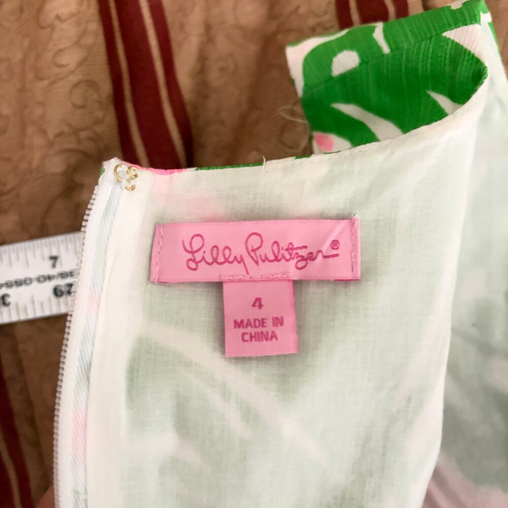 Lilly Pulitzer Mila Shift Dress Pink Pout Flamenco Size 4 - Picture 7 of 7